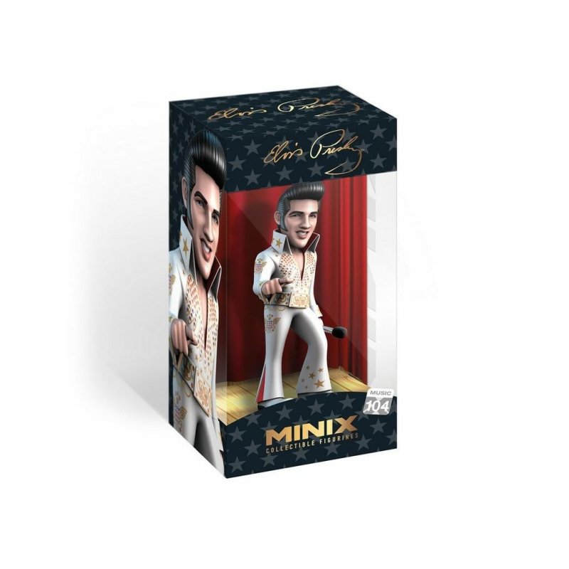 Minix - Music 104 - Elvis - Elvis Costume Blanc - Figurine 12cm