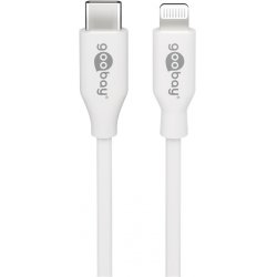 Goobay Lightning to USB-C, Charging and Sync cable, Apple fast charging up to 87 W, USB-C 480 Mbit/s, 0.5 m, white