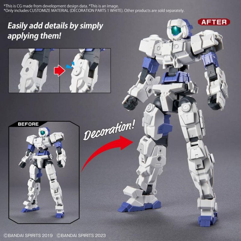 GUNDAM - Customize Material (Decoration Parts 1 White) - Model Kit