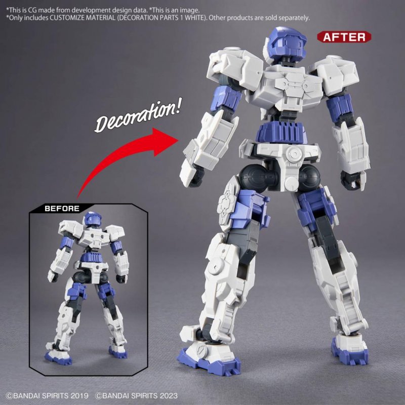GUNDAM - Customize Material (Decoration Parts 1 White) - Model Kit