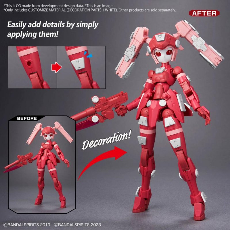 GUNDAM - Customize Material (Decoration Parts 1 White) - Model Kit