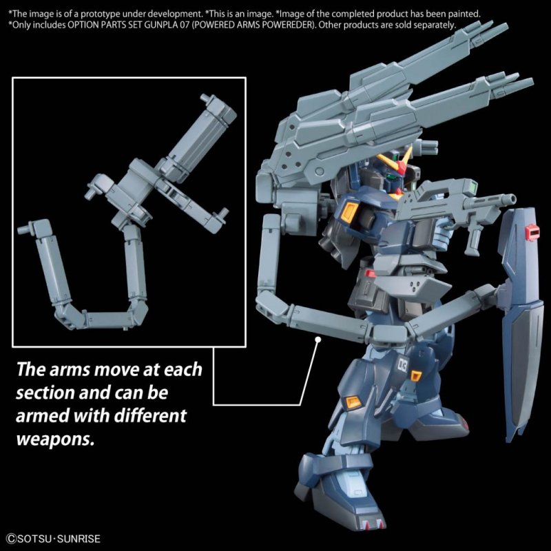 GUNDAM -Option Parts Set Gunpla 07 (Powered Arms Powereder) -Model Kit