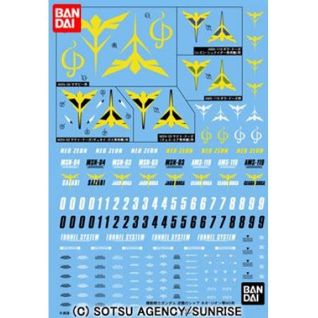 GUNDAM - GUNDAM DECAL 072 - Char's Counterattack Zeon