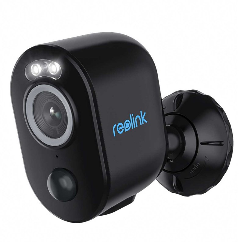 Reolink Argus Series B330 WLAN Überwachungskamera Schwarz 5MP (2880x1616), Akkubetrieb, IP65-Wetterschutz, Nachtsicht