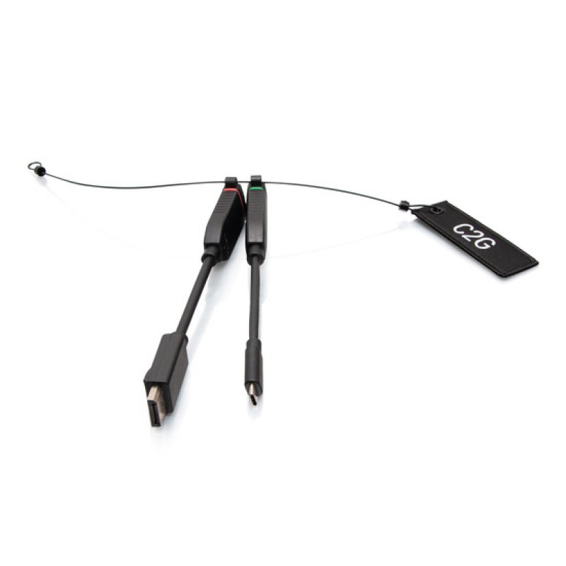 C2G Boucle d’adaptateurs universelle dongle HDMI 4K avec DisplayPort™ et USB-C à code couleur