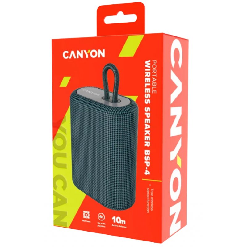 Canyon BSP-4 Enceinte portable stéréo Graphite 5 W