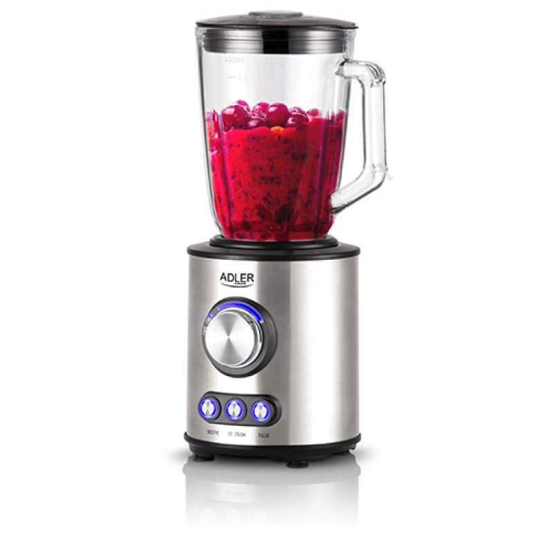 Adler AD 4078 blender Mélangeur de table 1700 W Noir, Acier inoxydable, Transparent