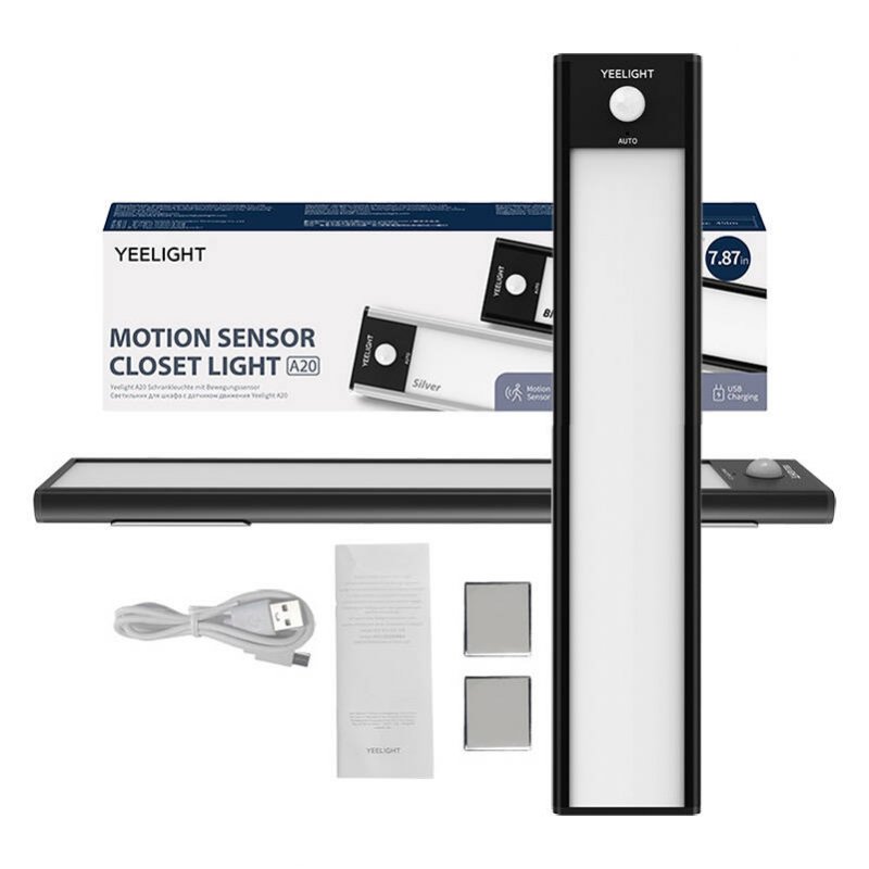 Yeelight Closet Light YLBGD-0044 Motion sensor wardrobe light 20 cm black 4000 K