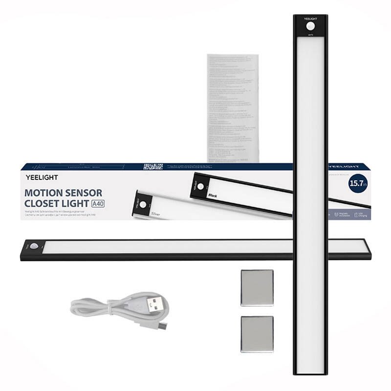 Yeelight Closet Light YLBGD-0045 Motion sensor wardrobe light 40 cm black 4000 K