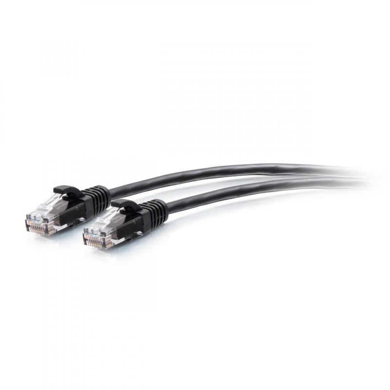 C2G 0.3m Cat6a Snagless Unshielded (UTP) Slim Ethernet Patch Cable - Black