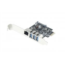 3 Ports USB 3.0 1000Mbps Ethernet PCI-Express x1 Card