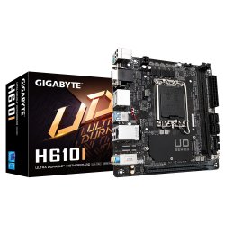 Gigabyte H610I Motherboard - Supports Intel Core 14th CPUs, 4 1 1 Hybrid Digital VRM, up to 5600MHz DDR5, 1xPCIe 3.0
