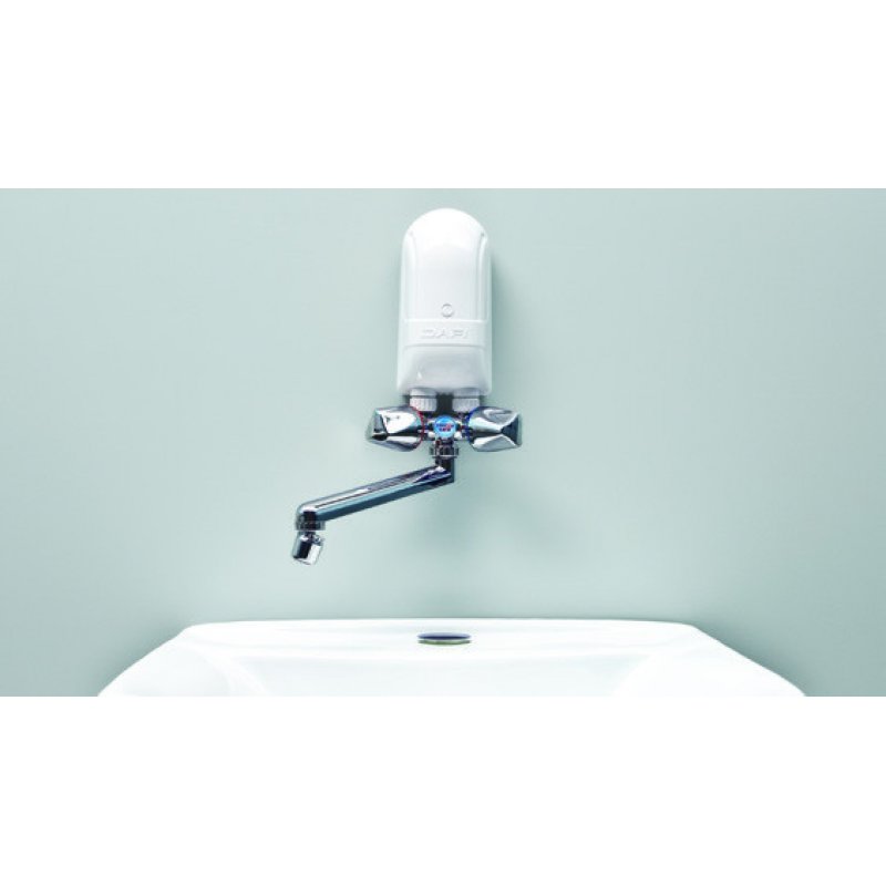 Dafi POZ02412 chauffe eau verticale Sans réservoir (instantané) Chrome, Blanc