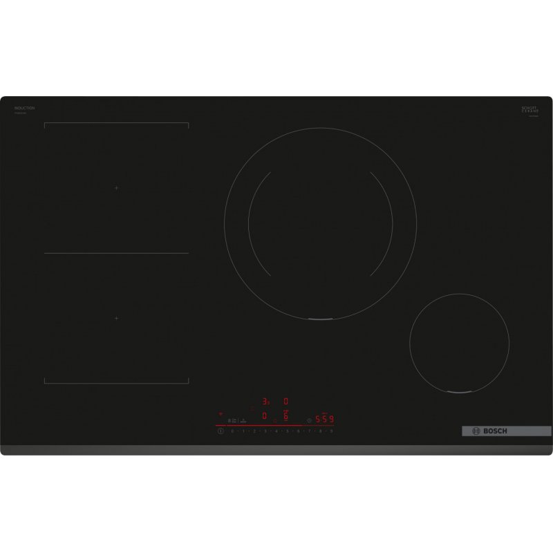 Bosch Serie 6 PVS831HB1E plaque Noir Intégré 80 cm Plaque avec zone à induction 4 zone(s)