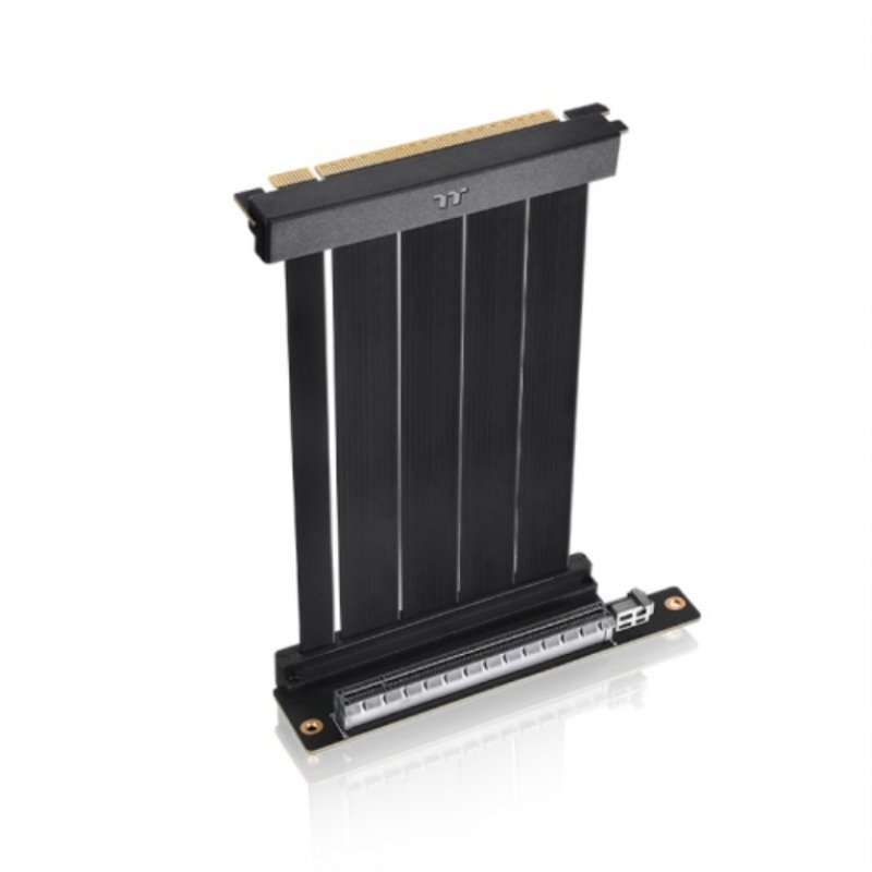 PCI-E 4.0 Dual 90° Riser Cable (schwarz, 13cm)