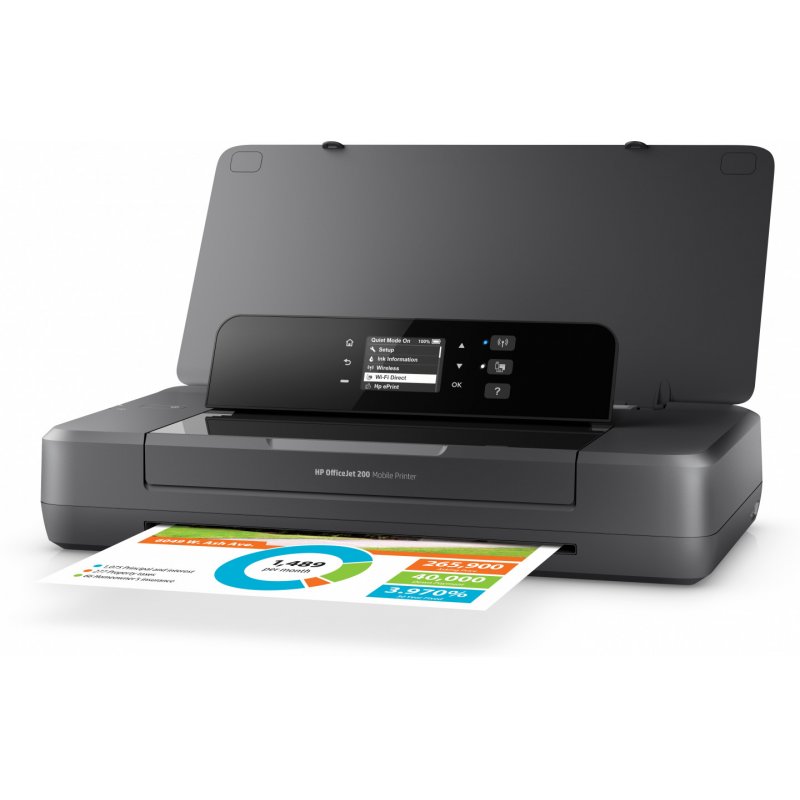 HP Officejet Imprimante portable 200, Couleur, Imprimante pour Petit bureau, Imprimer, Impression sur façade par port