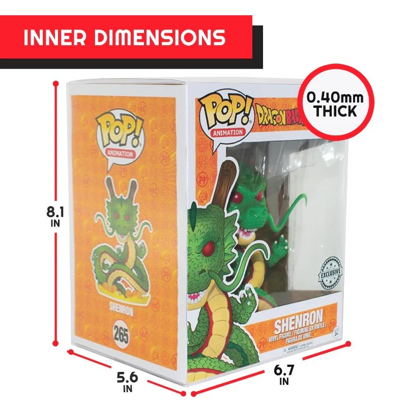 EVORETRO - Premium Funko Pop Plastic Protector for 15cm 10-Pack