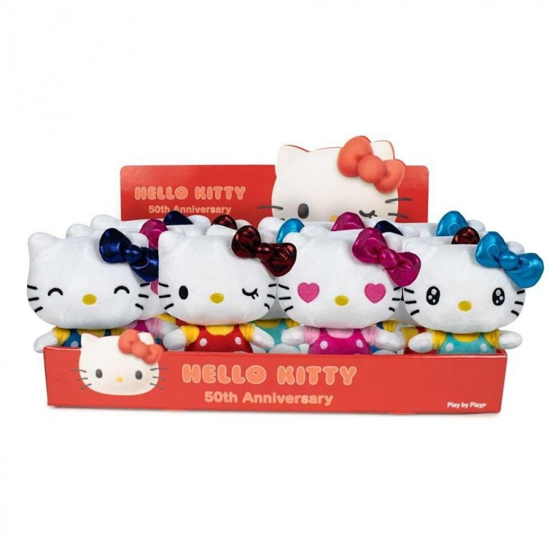 HELLO KITTY - Assortiment de 24 Peluches - 4 Modèles - 16cm