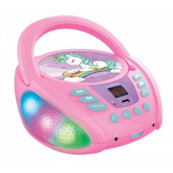 Lexibook - Unicorn Bluetooth Portable CD player (RCD109UNI)