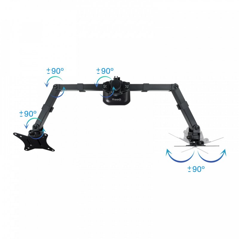 TooQ DB1802TN-B support d'écran plat pour bureau 68,6 cm (27") Noir