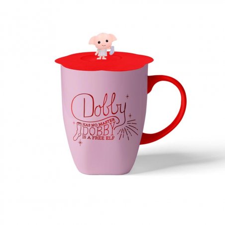 HARRY POTTER - Dobby - Mug 350ml Couvercle Silicone avec Figurine 3D