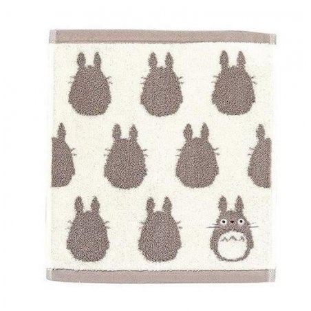 Mon Voisin Totoro - Mini serviette Silhouette de Totoro Gris 33x36 cm