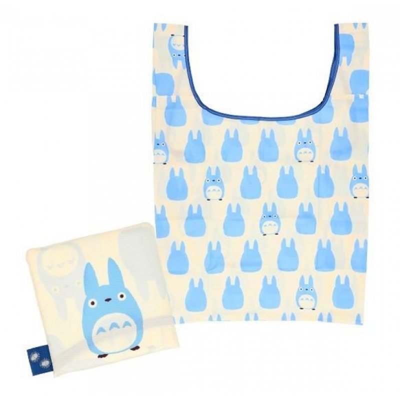 Mon Voisin Totoro - Sac pliable Silhouette de Totoro Bleu 40x20 cm