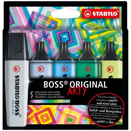 Stabilo - Highlighter Boss Original Arty - Cool colors (5 pcs) (200990)