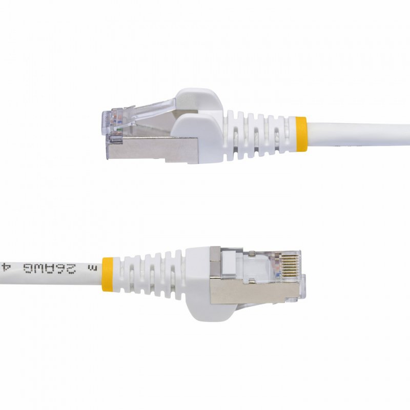 StarTech.com 1m White CAT8 Ethernet Cable, Snagless RJ45, 25G/40G, 2000MHz, 100W PoE , S/FTP, 26AWG Pure Bare Copper