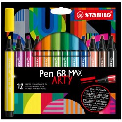 STABILO Pen 68 MAX felt pen Beige, Black, Blue, Brown, Green, Light Blue, Light Green, Orange, Pink, Purple, Red,