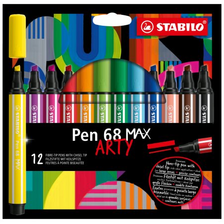 STABILO Pen 68 MAX felt pen Beige, Black, Blue, Brown, Green, Light Blue, Light Green, Orange, Pink, Purple, Red,