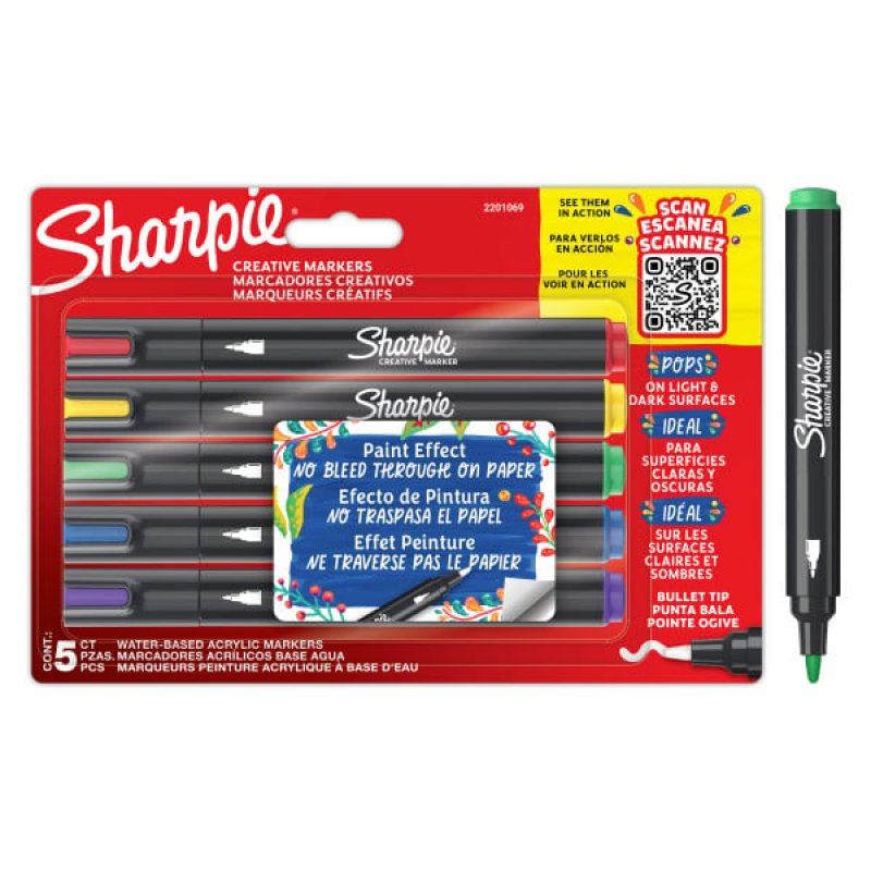 Sharpie - Creative Acrylic Marker 5-Blister (2201069)