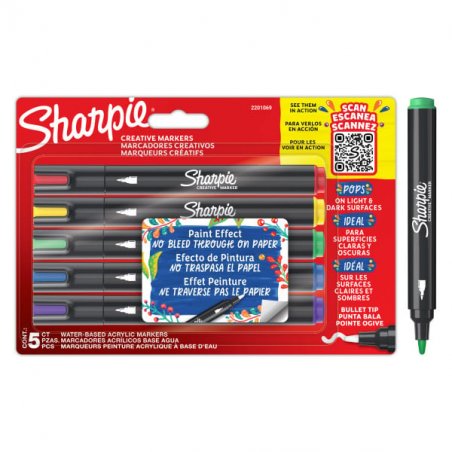 Sharpie - Creative Acrylic Marker 5-Blister (2201069)