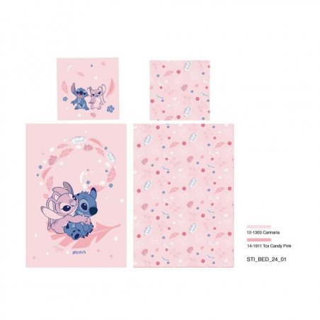 LILO & STITCH - Parure de lit 140x200cm 65x65cm - Stitch & Angel