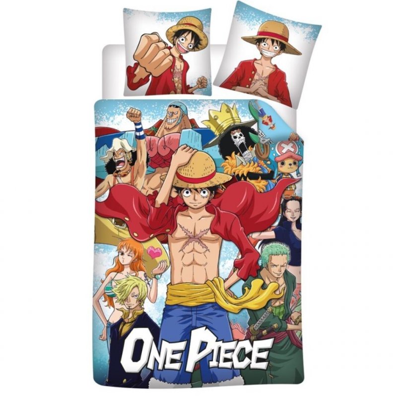 ONE PIECE -Parure de lit 140x200cm 65x65cm -Equipage Chapeau de Paille