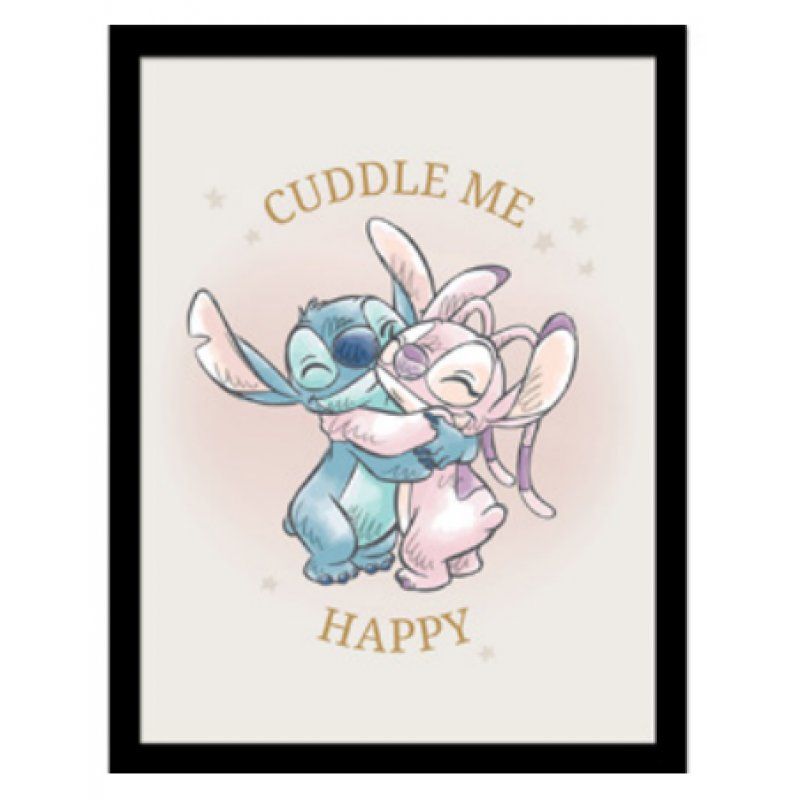 LILO & STITCH - Stitch Cuddle Me - Impression encadrée 30x40cm