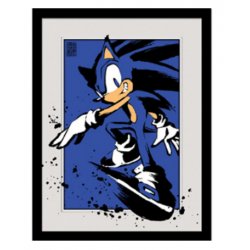 SONIC - Splatter - Impression encadrée 30x40cm