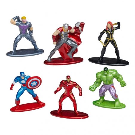 Marvel Comics pack 6 figurines Diecast Nano Metalfigs Wave 1 4 cm