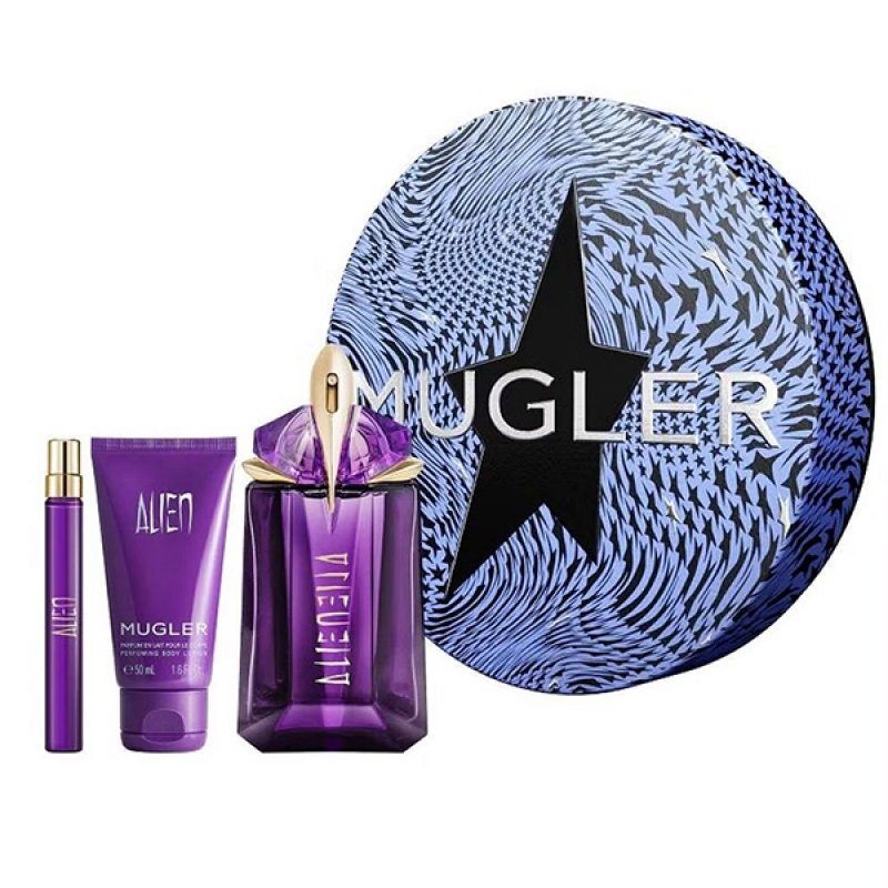 Set Thierry Mugler Alien, Femei, Eau De Parfum 60ml Lotiune Corp 50ml Eau De Parfum 10ml