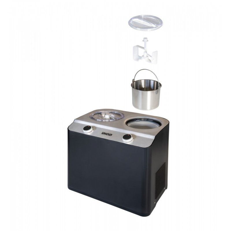 Unold Doppio Compressor ice cream maker 2.4 L 250 W Black, Satin steel