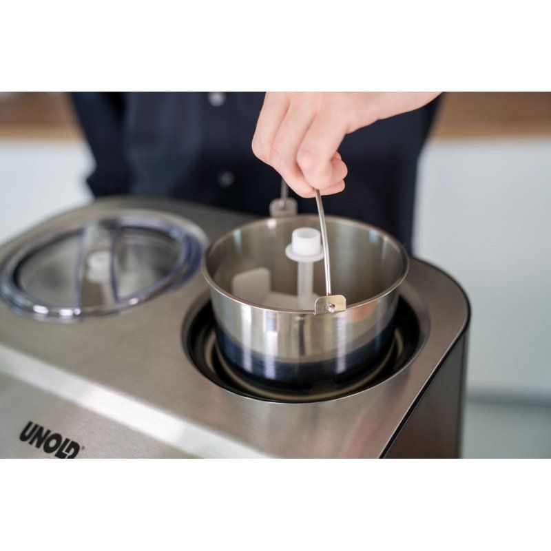 Unold Doppio Compressor ice cream maker 2.4 L 250 W Black, Satin steel