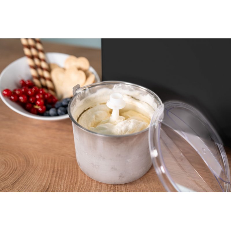 Eismaschine Doppio nero (schwarz, 2x 1,2 Liter)