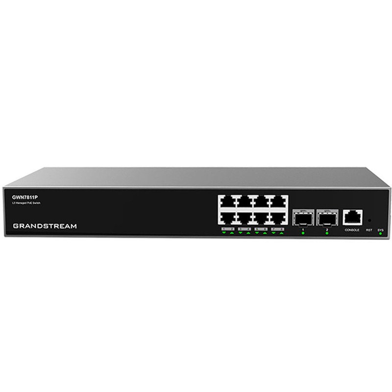 8P Grandstream GWN7811P 8x Port PoE Layer 3 Managed Netzwerk Switch