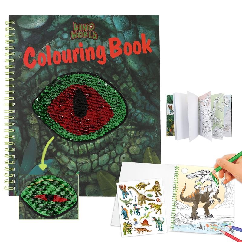 Dino World - Colouring Book With Reservible Seqins ( 0412757 )
