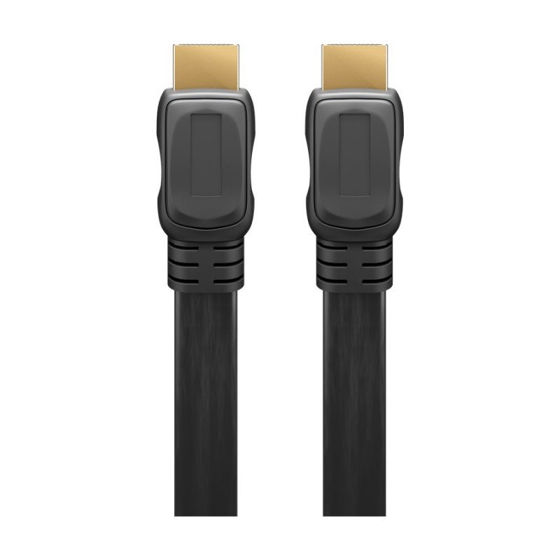 Goobay High-Speed-HDMI™-Flachkabel mit Ethernet (4K@60Hz), 1,5 m