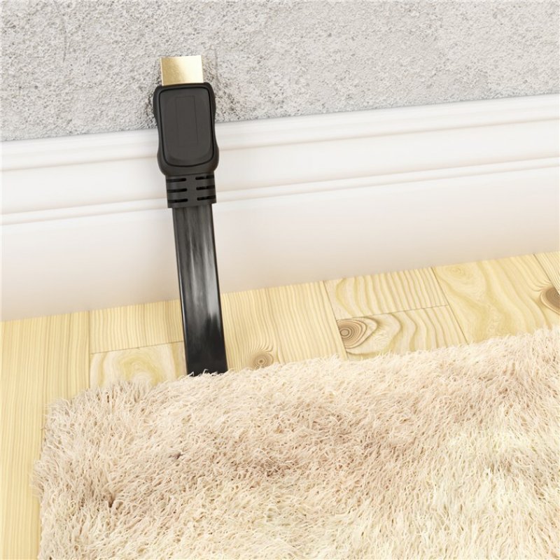 Goobay High-Speed-HDMI™-Flachkabel mit Ethernet (4K@60Hz), 2m