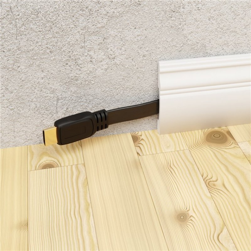 Goobay High-Speed-HDMI™-Flachkabel mit Ethernet (4K@60Hz), 2m