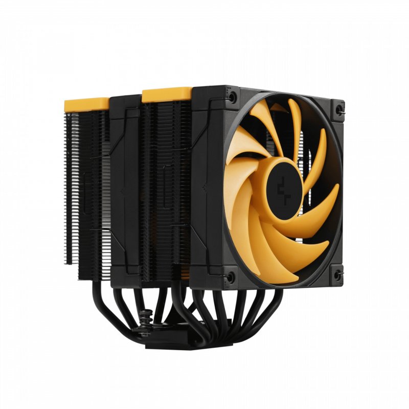 DeepCool AK620 Zero Dark Zoria Processeur Refroidisseur d'air 12 cm Noir, Jaune 1 pièce(s)