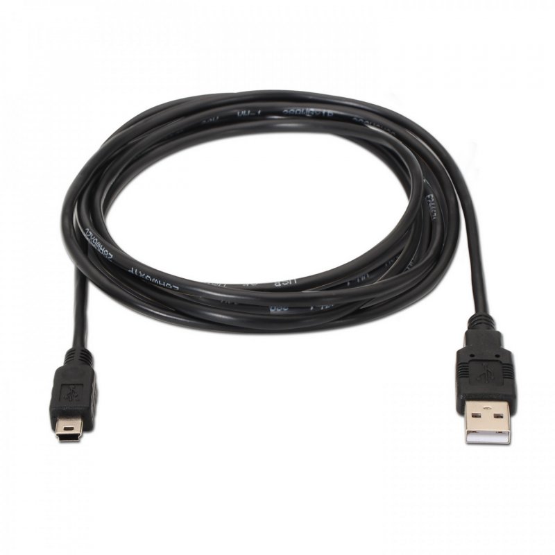 CABLE AISENS USB 2.0 TIPO A/M-MINI B/M NEGRO 1.8M