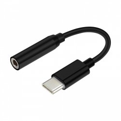 AISENS A109-0348 câble de téléphone portable Noir 0,15 m USB C 3,5 mm